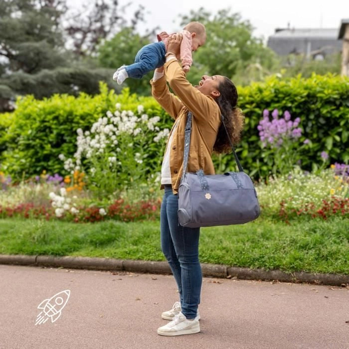 Borsa fasciatoio Badabulle Pocketstyle: fasciatoio, copertura isolante, custodia, accessori per passeggino inclusi, blu