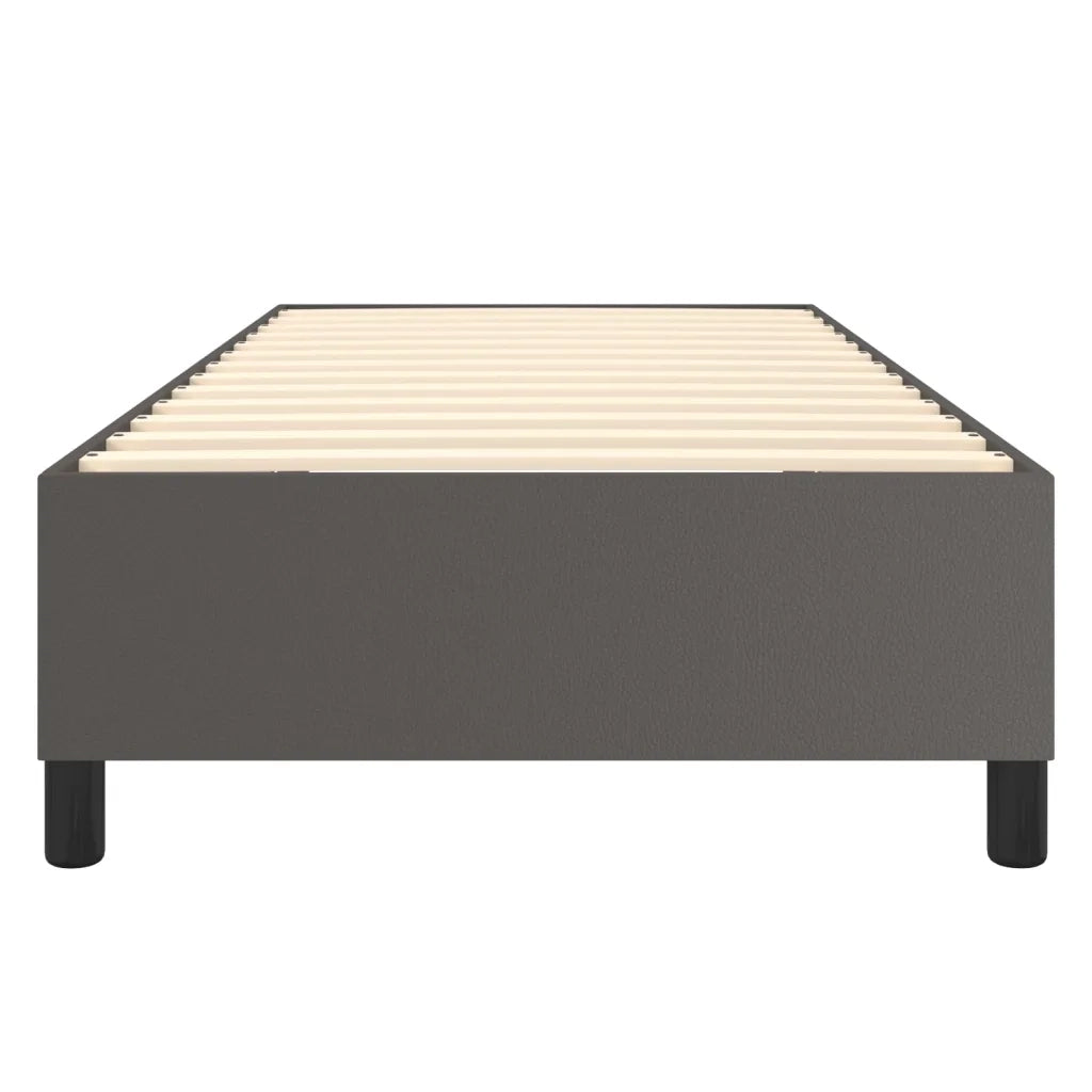 Struttura Letto a Rete a Molle-Giroletto Grigio 90x190 cm in Similpelle 606174
