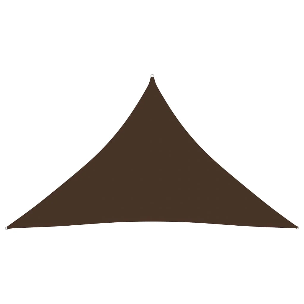 Vela ombreggiante triangolare in tessuto Oxford 5 x 5 x 6 m marrone 02_0009917
