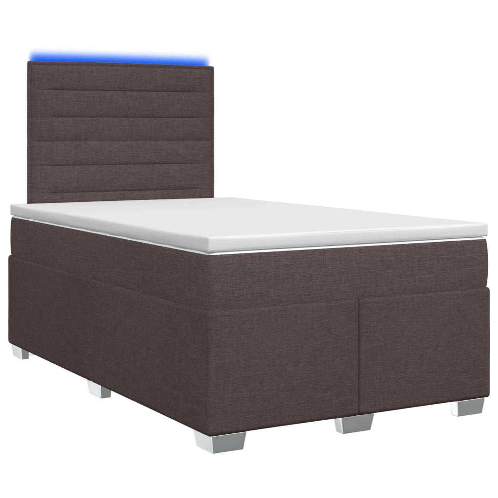 Letto box spring con materasso Marrone Scuro 120 x 190 cm 3454820
