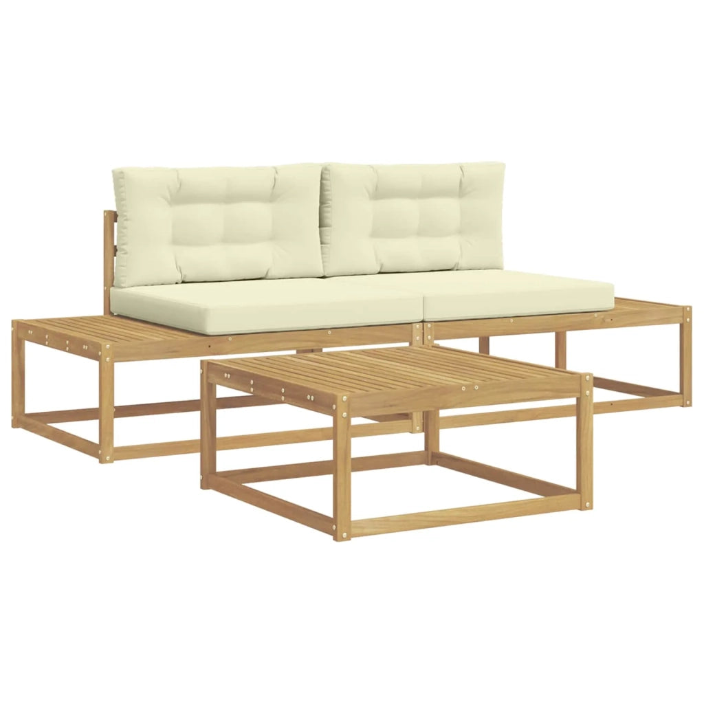 Set di divani da esterno-Sofa da giardino Bianco 79 x 79 x 37 cm Poliestere 505638