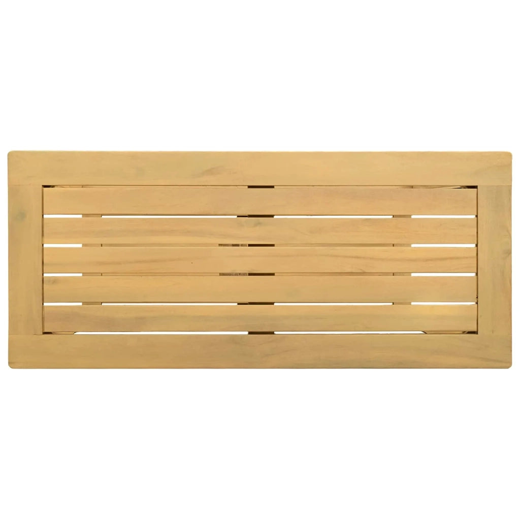 Tavolo consolle da giardino Acacia chiaro 80 x 35 x 75 cm 42026789