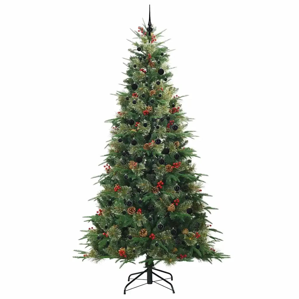 Albero di Natale Artificiale con Rami Pieghevoli Verde 240 cm