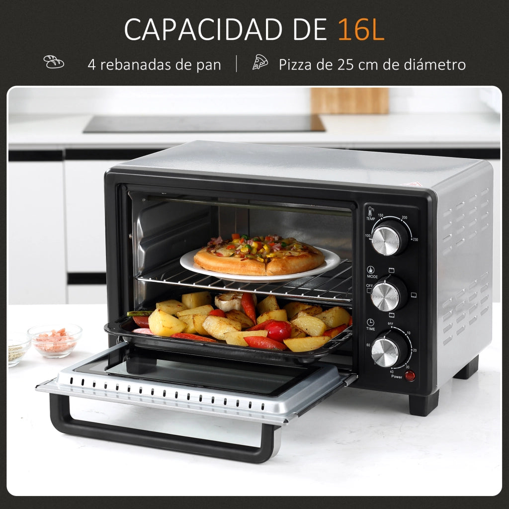 Forno portatile 16L 1400W ¨C zephmum ¨C 44x32x28,1 cm Argento