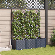 Vaso da giardino 3 pcs Grigio 120 x 40 x 143 cm Plastica 42002863