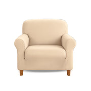Copridivano In Velluto Elegante Impermeabile Tessuto Elasticizzato Antimacchia Copripoltrona Salva Divano Due Tre Posti Cover Sofà Universale Certificato Oekotex Antigraffio Animali  Crema - Copripoltrona