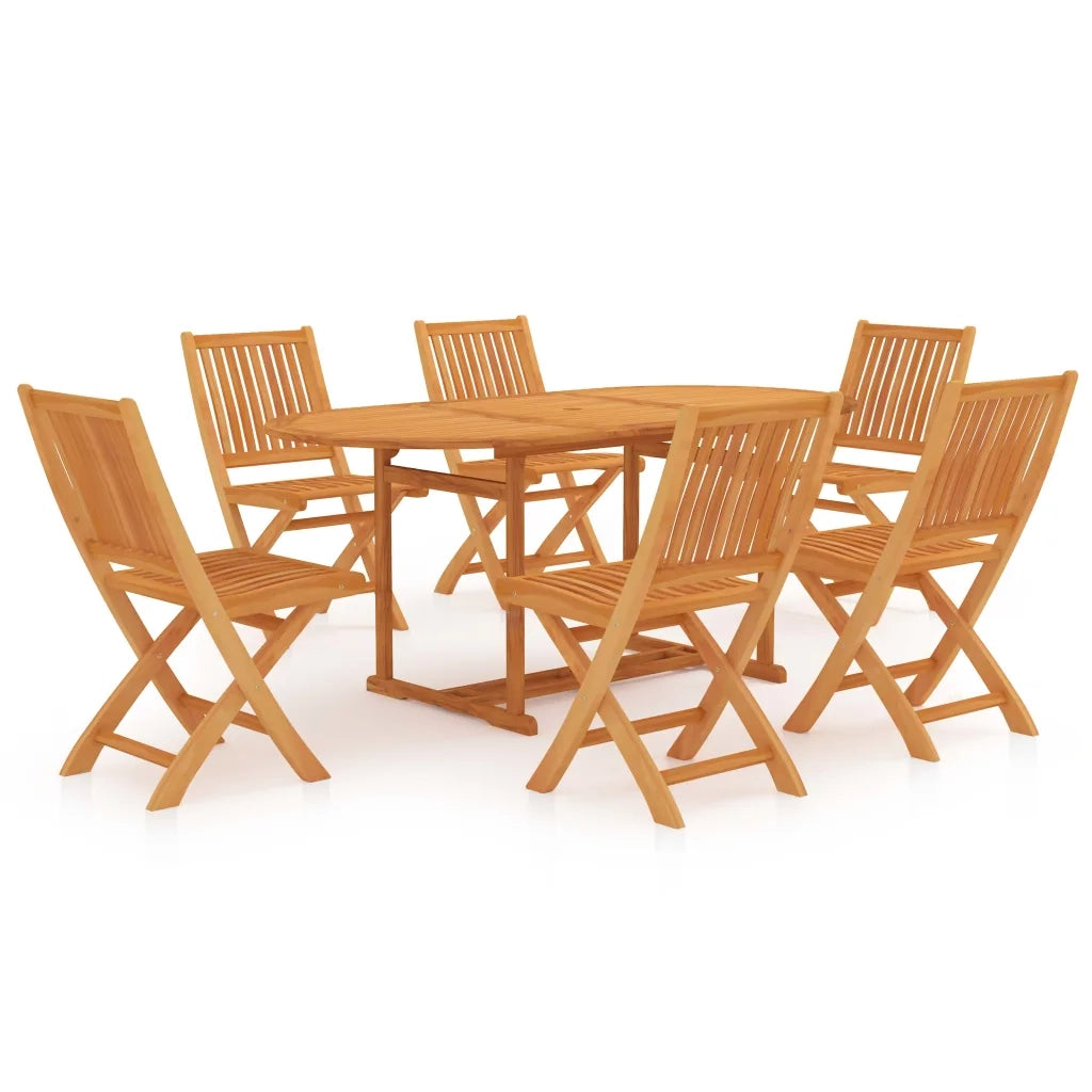 Set da Pranzo da Giardino 7 pz in Legno Massello di Teak 3059563