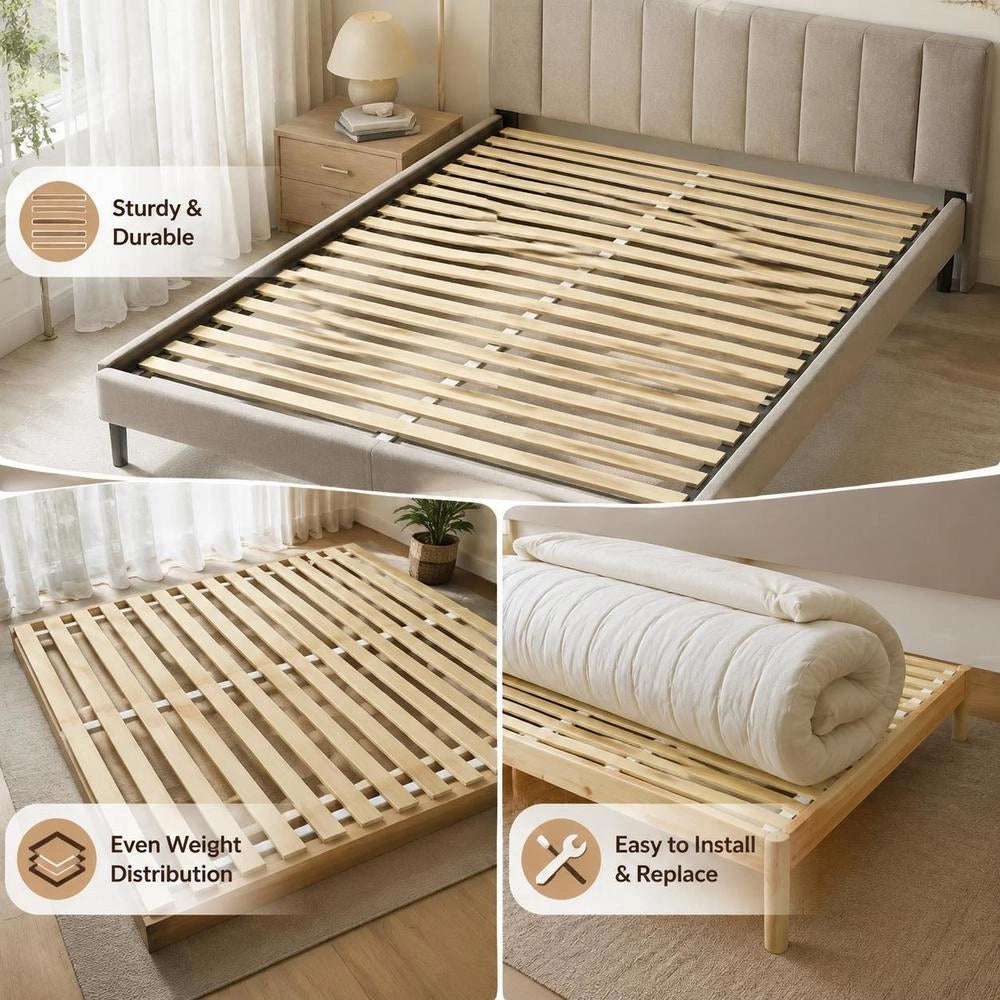 Bed Slatted Frame Replacement With 24 Slats 100x200 Cm