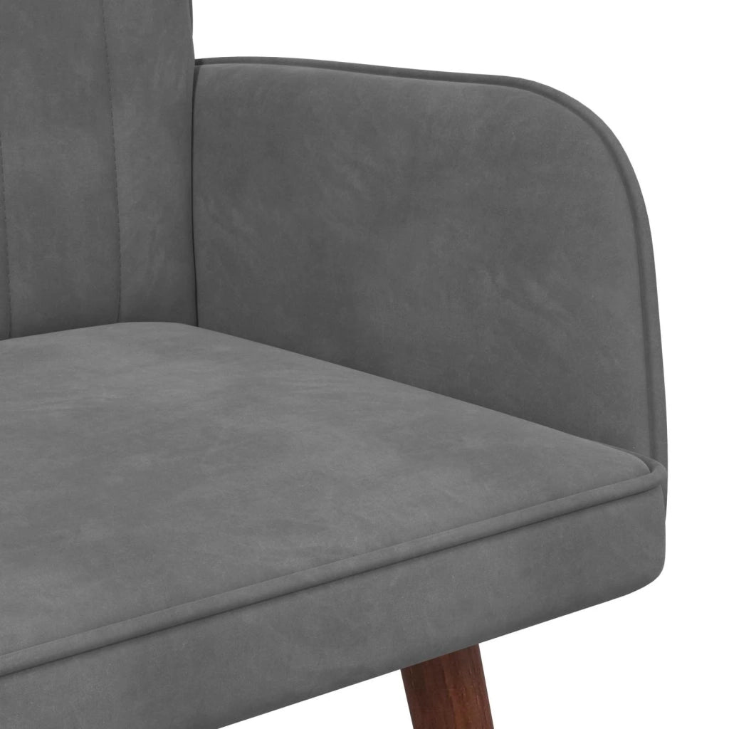 Sofa a Due Posti Grigio scuro 115 x 61 x 87 cm Velluto