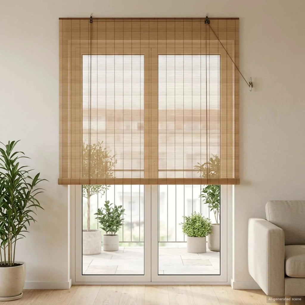 Tenda a rullo Marrone 130 x 220 cm Bambù 42039709