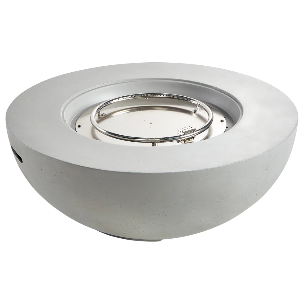 Focolare grigio chiaro 108 x 40 cm GRC Riscaldatore per patio rotondo Accessorio per giardino e patio