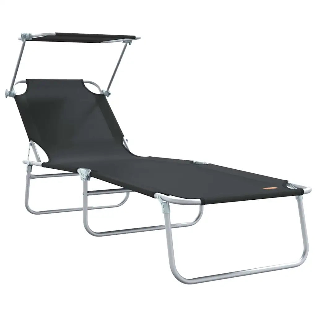 Lettino da sole 2 pcs Nero 58 x 188 x 77cm Poliestere 42003060