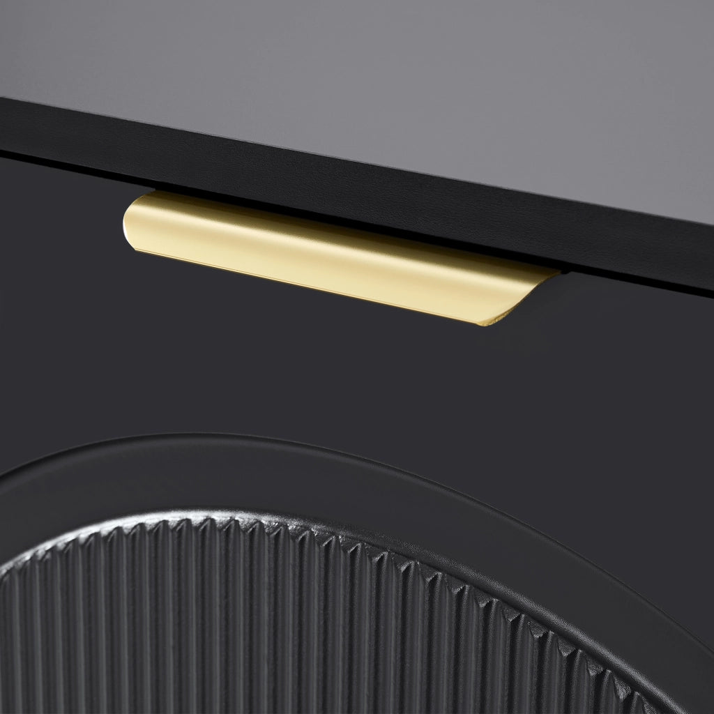 OKWISH Scarpiera con 6 Ribalte e Ripiani Aperti, Ripiani Regolabili, per Ingresso, in MDF, Nero 118×25×115 cm