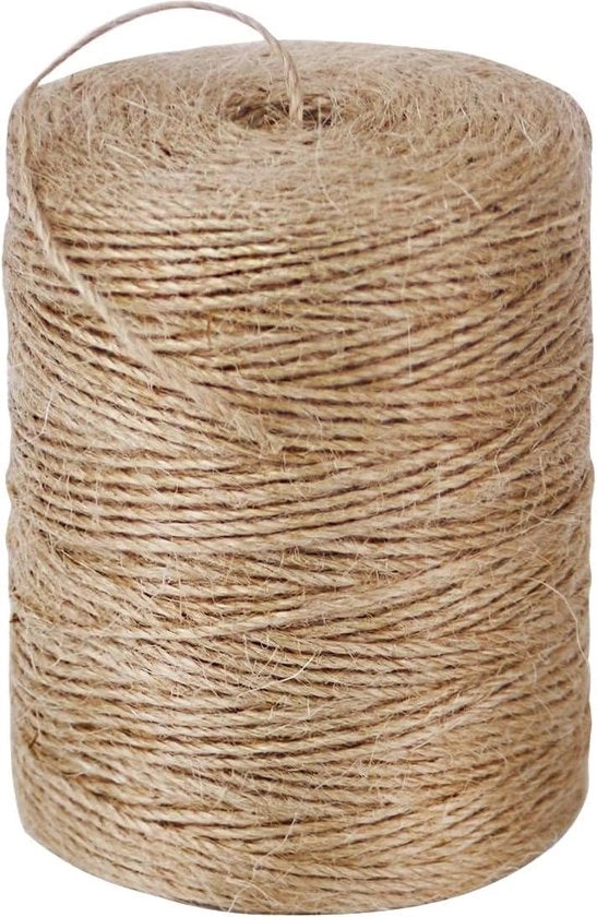 Tessuto di Juta Naturale - Fettuccia di Lino di Canapa - Avvolgimento di Piante per Regali - Decorazione Artigianale per Natale - Stringa di Pacchetti - Decorazione per la Casa (100 m)