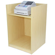 Bancone Cassa TB60 Acero – MDF con 2 Ripiani Interni