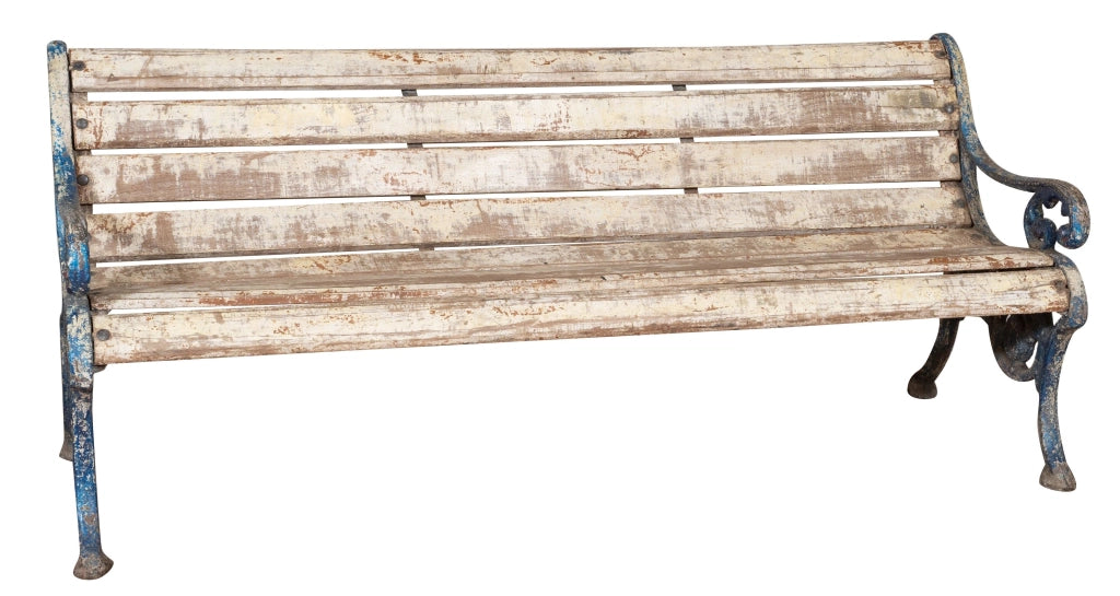 Biscottini Panchina in legno massiccio e ghisa Molto robusta stabile Offerta Speciale