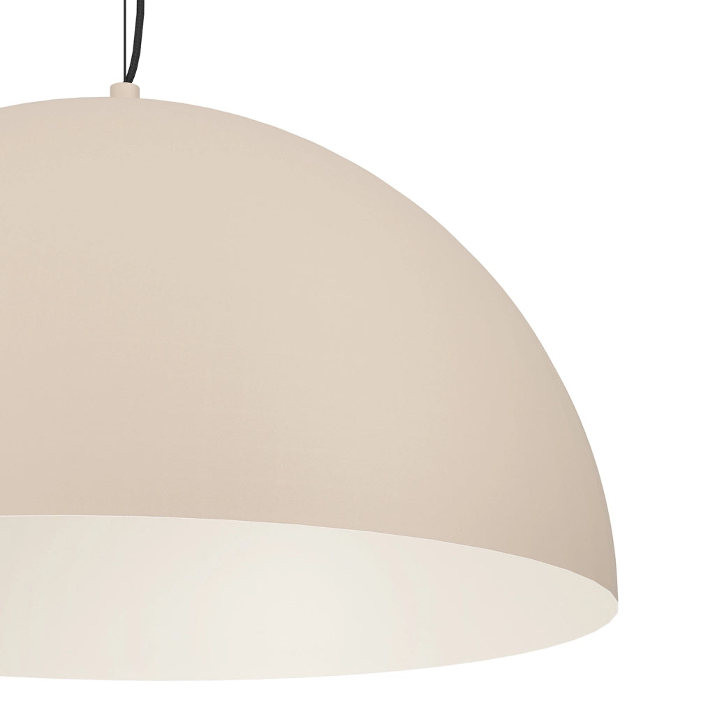 Lampadario A Sospensione Contemporaneo Gaetano 1 Acciaio Nero Sabbia 1 Luce E27