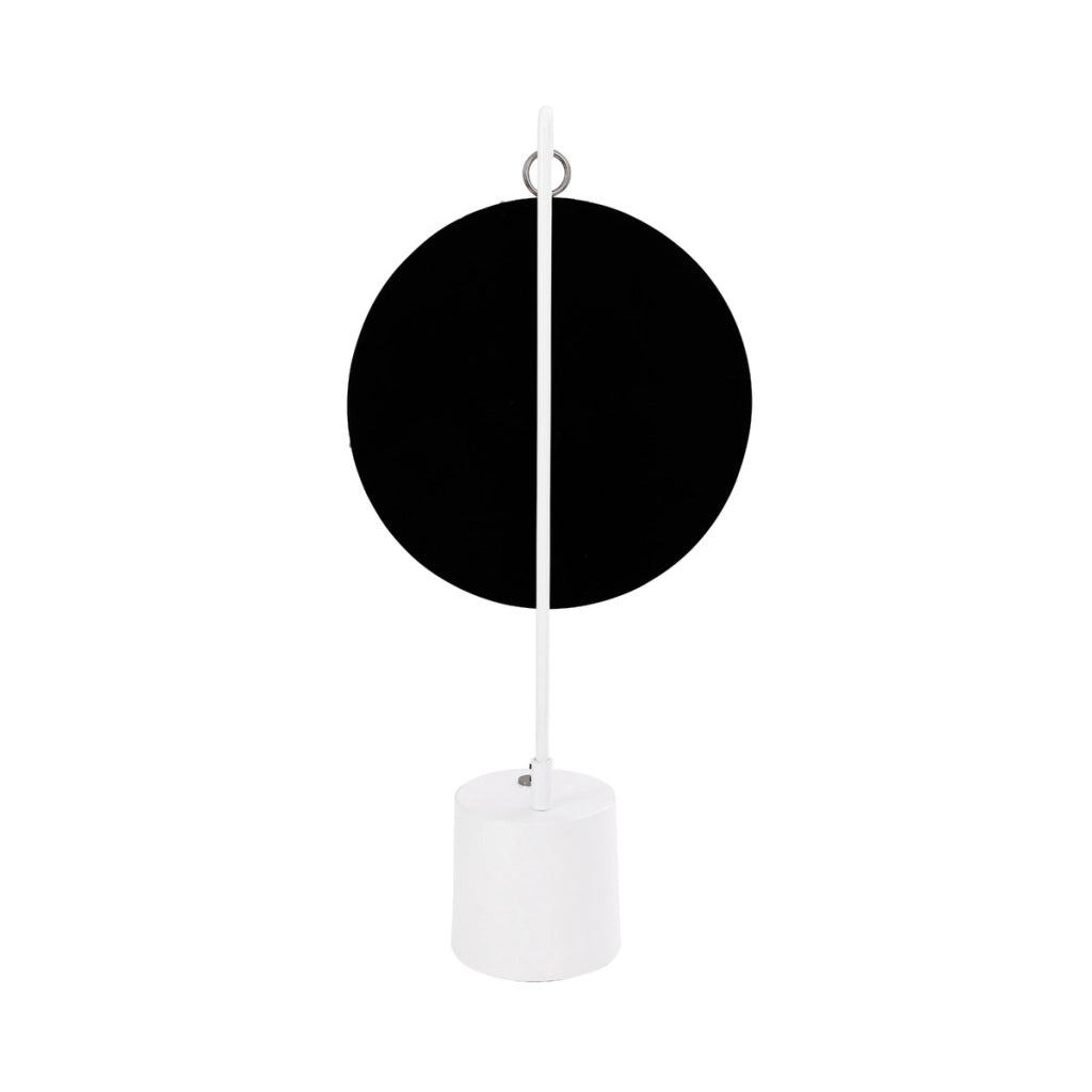 Specchio da tavolo Eleganca in metallo bianco e argento