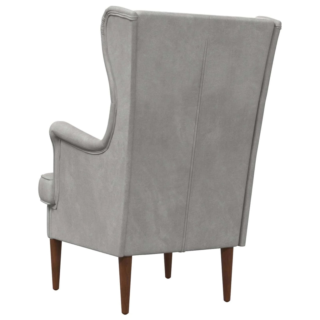 Poltrona Grigio Chiaro Velluto