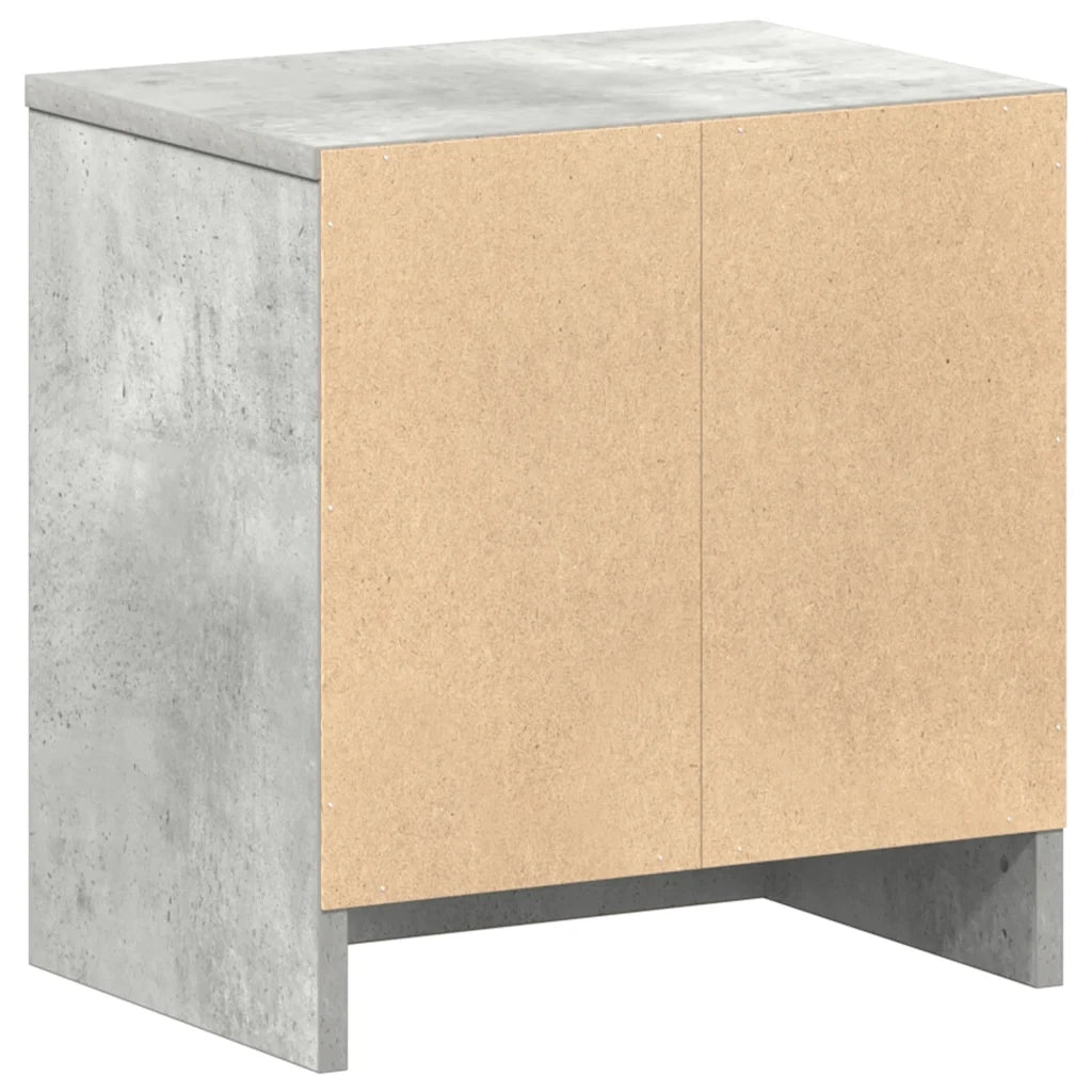 Comodino con Cassetto Grigio Cemento 39x28x41 cm 858755