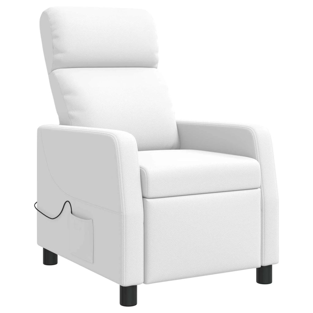 Divano Sedia-Poltrona Massaggiante Bianco Similpelle 834919