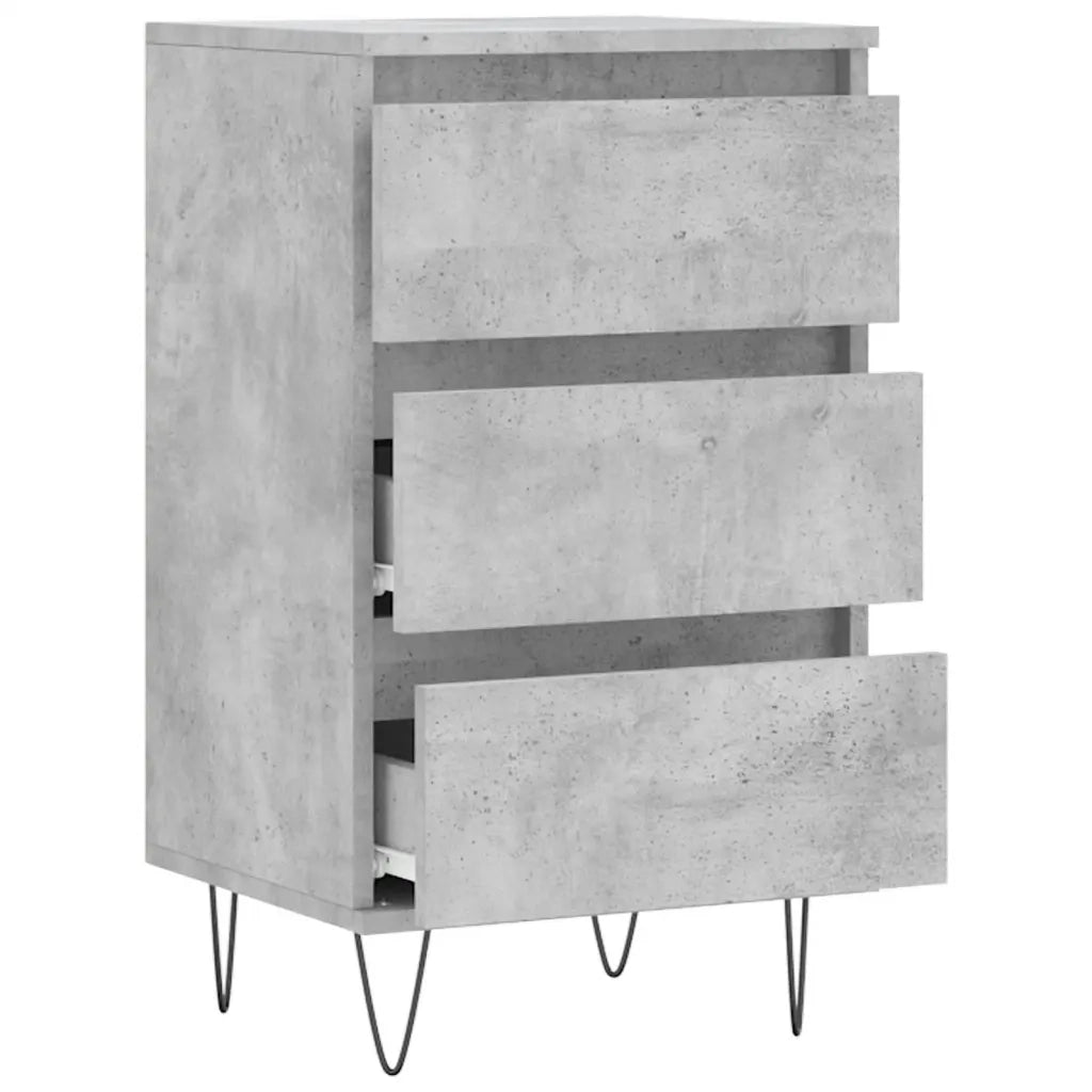 Credenza Grigio Cemento 40x35x70 cm in Legno Multistrato 831096