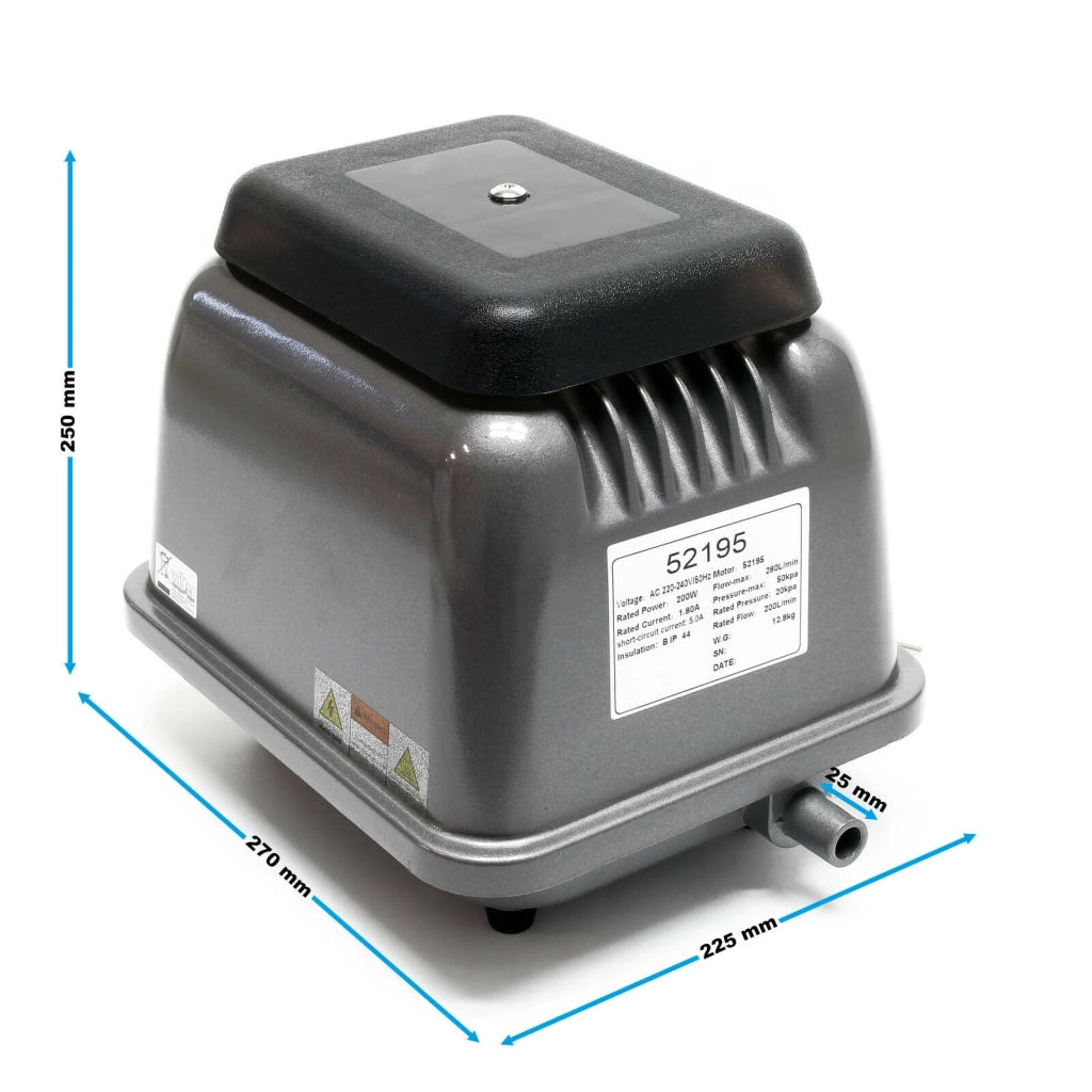 Pompa d'aria elettromagnetica silenziosa per laghetto acquario 280 litri al minuto 16_0002806