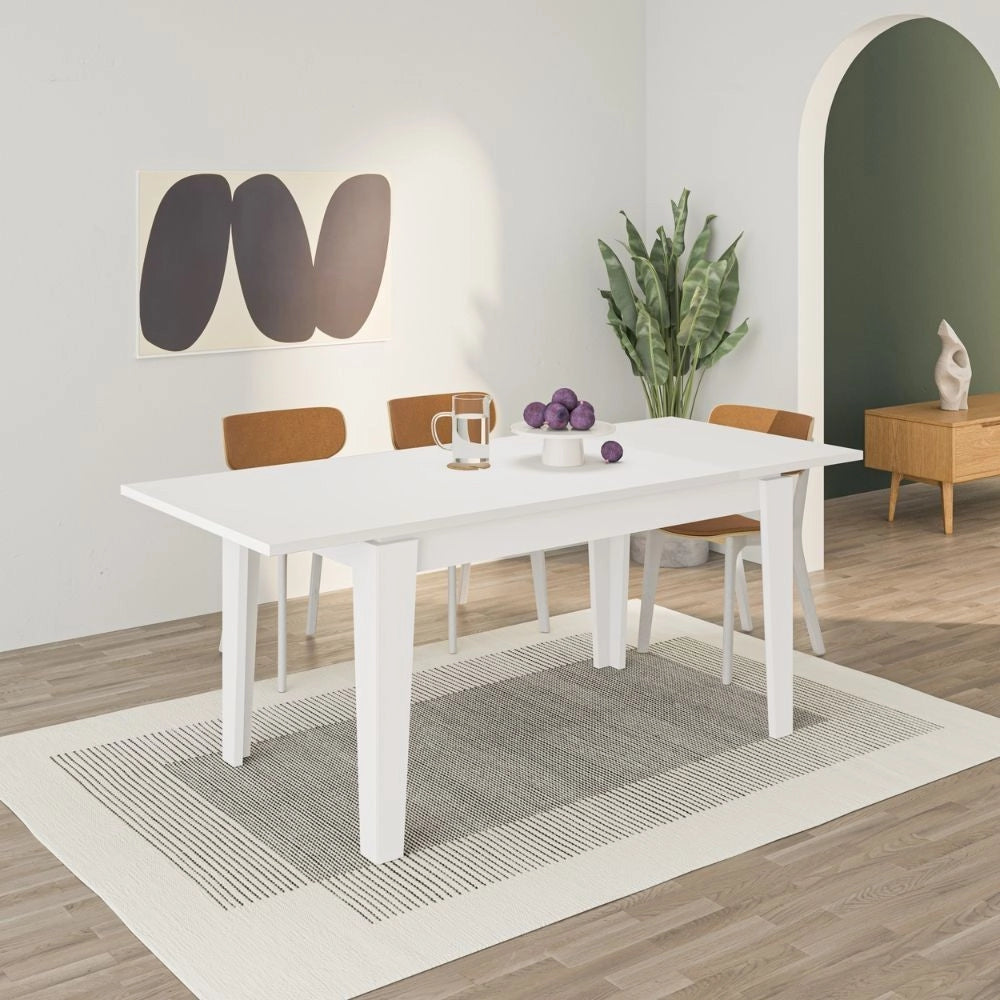 Tavolo allungabile rettangolare Tolmen 140x80 colore bianco