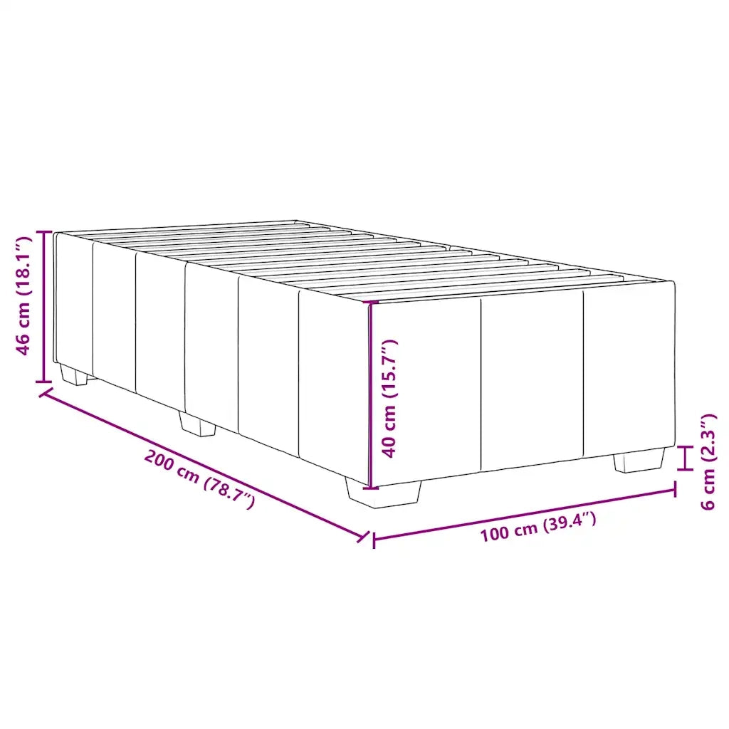 Giroletto senza Materasso Tortora 100x200 cm in Tessuto 3284815