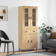 Credenza-Buffet-Armadio da cucina Rovere Sonoma 69,5x34x180 cm in Legno Multistrato 575645