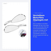 Specchietti laterali regolabili per motocicletta - 2 pezzi - materiale di alta qualità - 8 mm/10 mm dado - realizzati in alluminio - specchietto per motocicletta