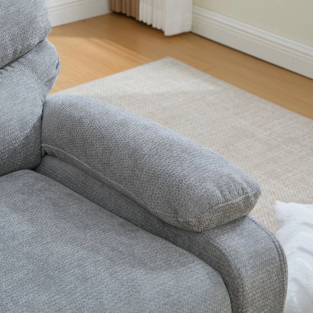 Poltrona Relax Elettrica Alzapersona Massaggiante con Poggiapiedi ¨C MINIMAL ¨C Grigio