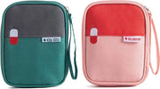 Borsa di Primo Soccorso Miniatura 2 Pezzi Borsa di Medicinali Acqua-Resistente Borsa di Medicinali da Viaggio 14x11x2cm