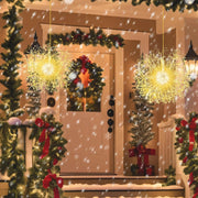 Decorazioni Natalizie, Set di 2 Luci Natalizie, con 1488 Luci LED Bianche Calde, Fuochi d'Artificio Sospesi, Materiale Impermeabile, Addobbi Natalizi per Esterno Interno per Casa, Giardino