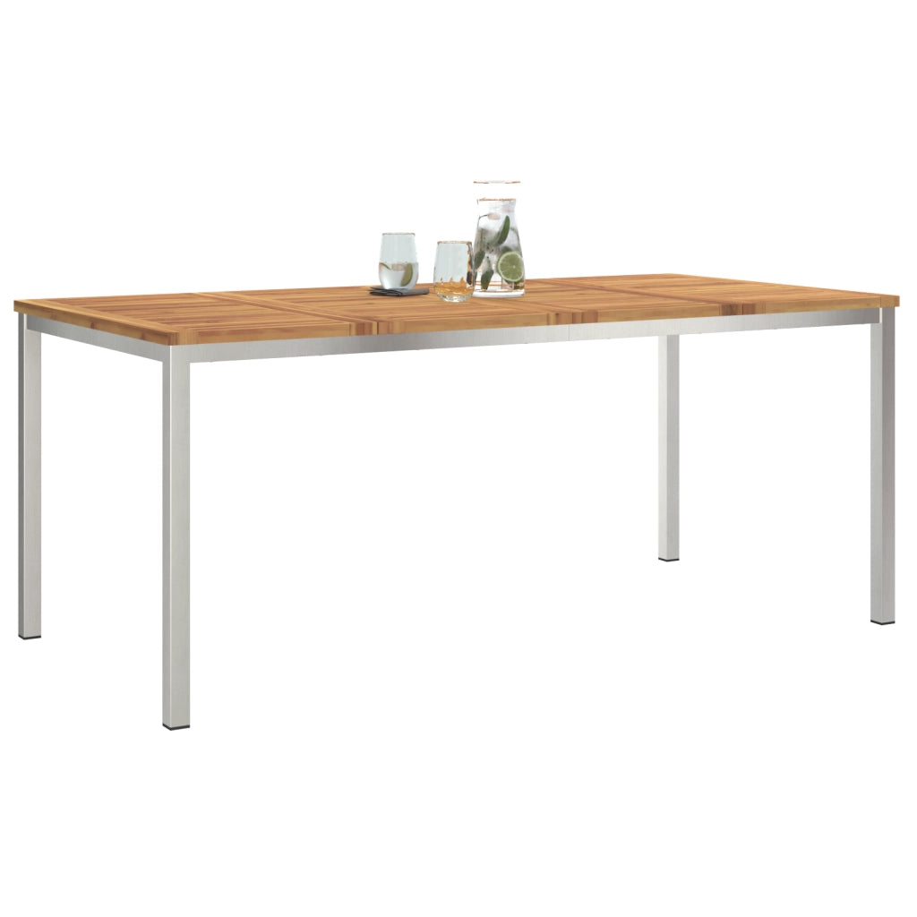 Tavolo da pranzo all'aperto 180x90x75 cm Legno massello di acacia