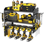 Supporto per strumenti multifunzione con 3 livelli per strumenti elettrici - 42,5 x 20 x 31 cm - nero