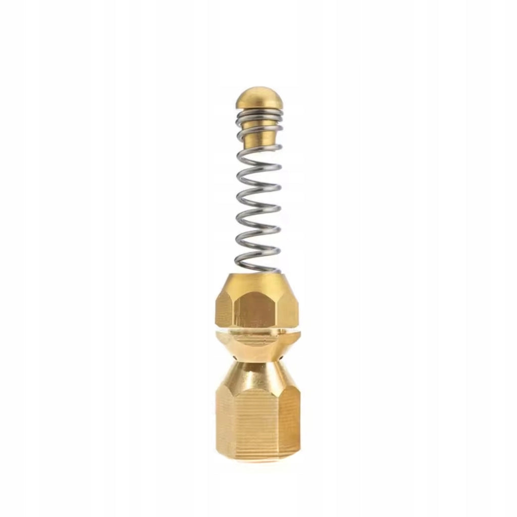 Ugello a Molla per Pulizia 1/4" – Ottone, Flusso Rotante 3D | Compatibile con Tubi e Scarichi