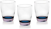 Set 3 Bicchieri da Tavola in Vetro Domino Sound Blu 300 cc Cerve