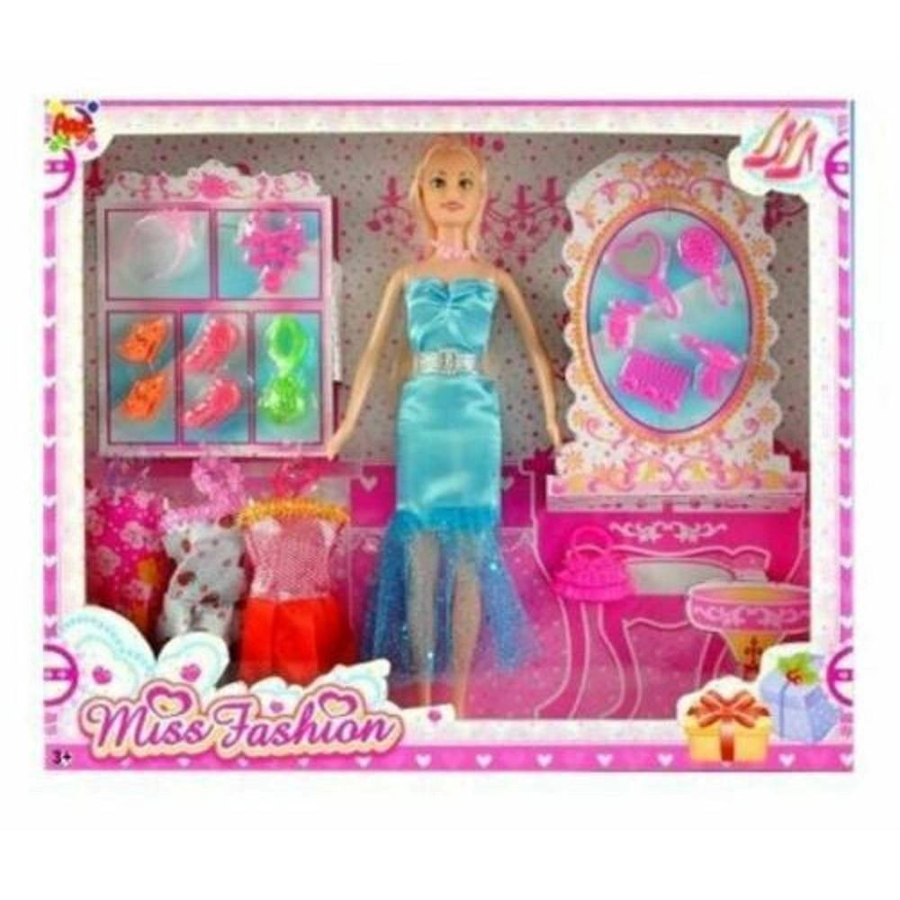 Trade Shop - Miss Fashion Bambola Vestiti Scarpe Accessori Moda Giocattolo Gioco Bambina -