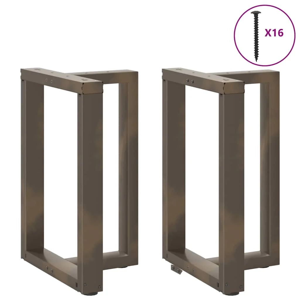 Set di 2 gambe per tavolo regolabili a forma di T 50 x 35 x 73 cm design moderno stabili acciaio nero 02_0057320