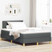 Letto a molle con cuscino Grigio scuro 120 x 190 cm Tessuto 3338980