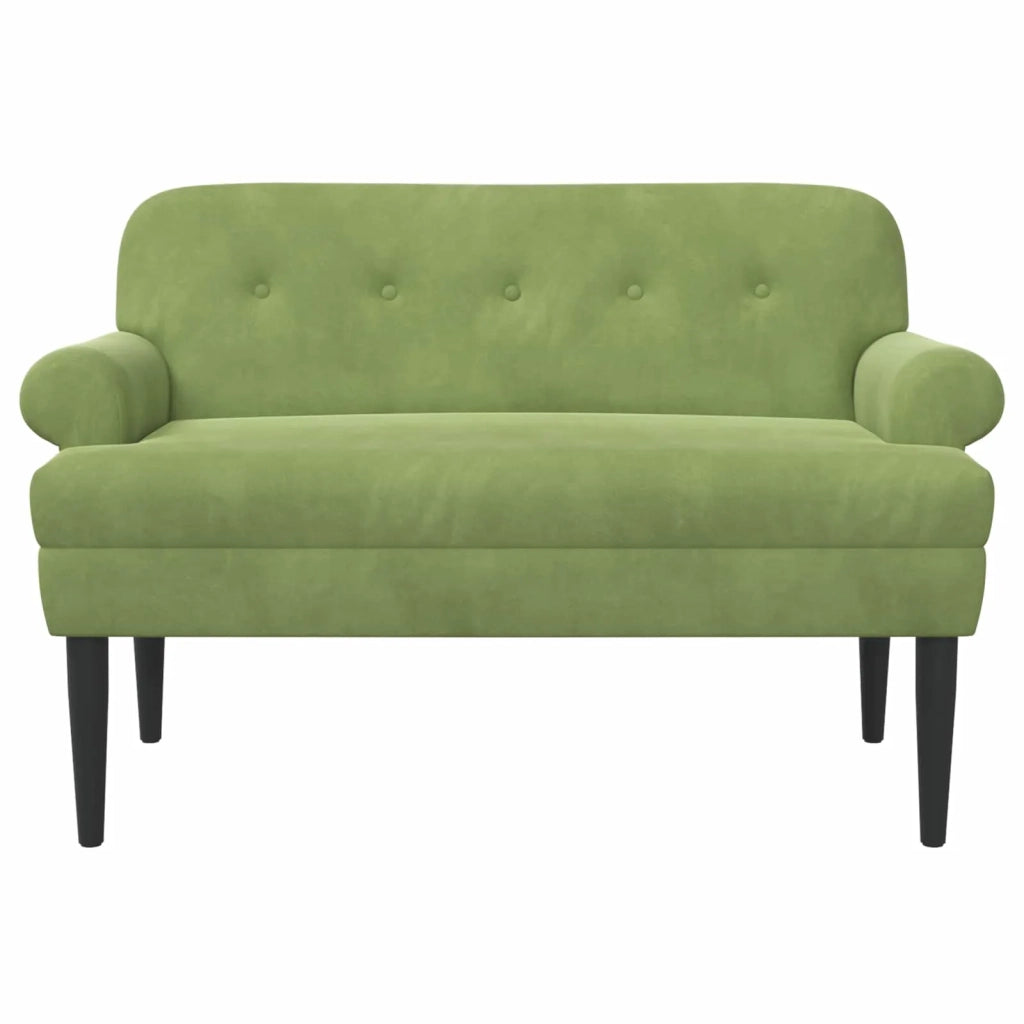 Loveseat con bottoni imbottiti Verde chiaro 120 x 66 x 78 cm 42041831
