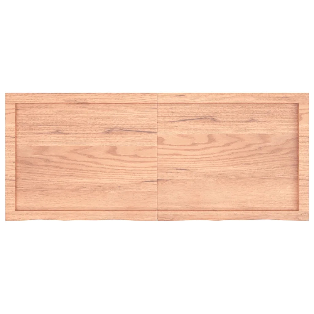 Ripiano Muro Marrone 120x50x(2-4) cm Massello Rovere Trattatocod mxl 71684