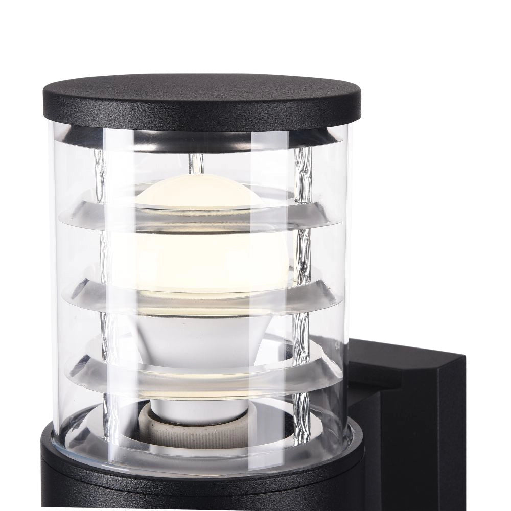 Maytoni Lampada da parete moderna Bronx 2 luci E27 IP54 nero alluminio