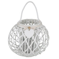 Lanterna Yolande   in Vimini Bianco