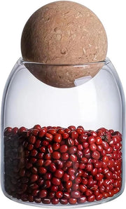 Contenitore in vetro per conservazione 500 ml - contenitori ermetici per cibo e bevande - contenitore in vetro per tè, caffè, zucchero.