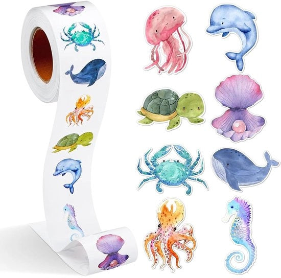Sticker di Zeedriani 500 pezzi - Adesivi per confezione - Etichette di confezione - Sacchetti di regalo - Inviti - Etichette decorative - Papiro ecológico - Adesivi decorativi