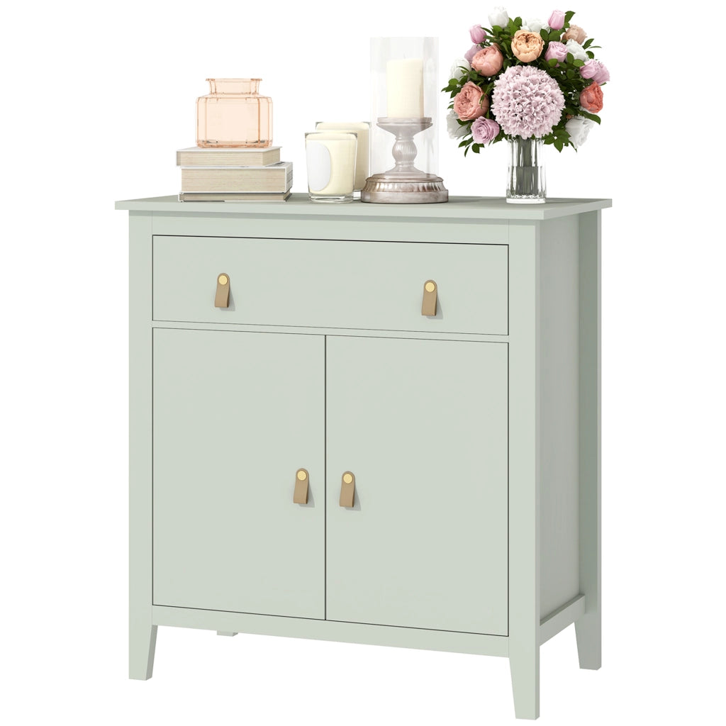 Armadio da soggiorno con cassetti e ante ¨C zephmum ¨C 80x40x90, verde chiaro