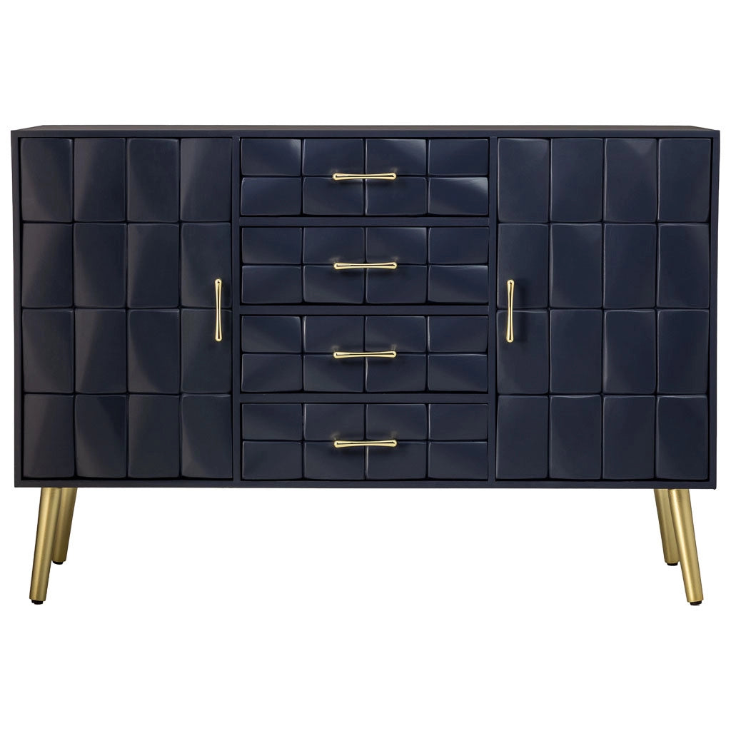 Credenza in legno nero 120x40.5x81h cm