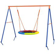 ALTALENA DA GIARDINO A NIDO PER 1-2 BAMBINI IN METALLO RINFORZATO, 196X172X180CM, MULTICOLORE